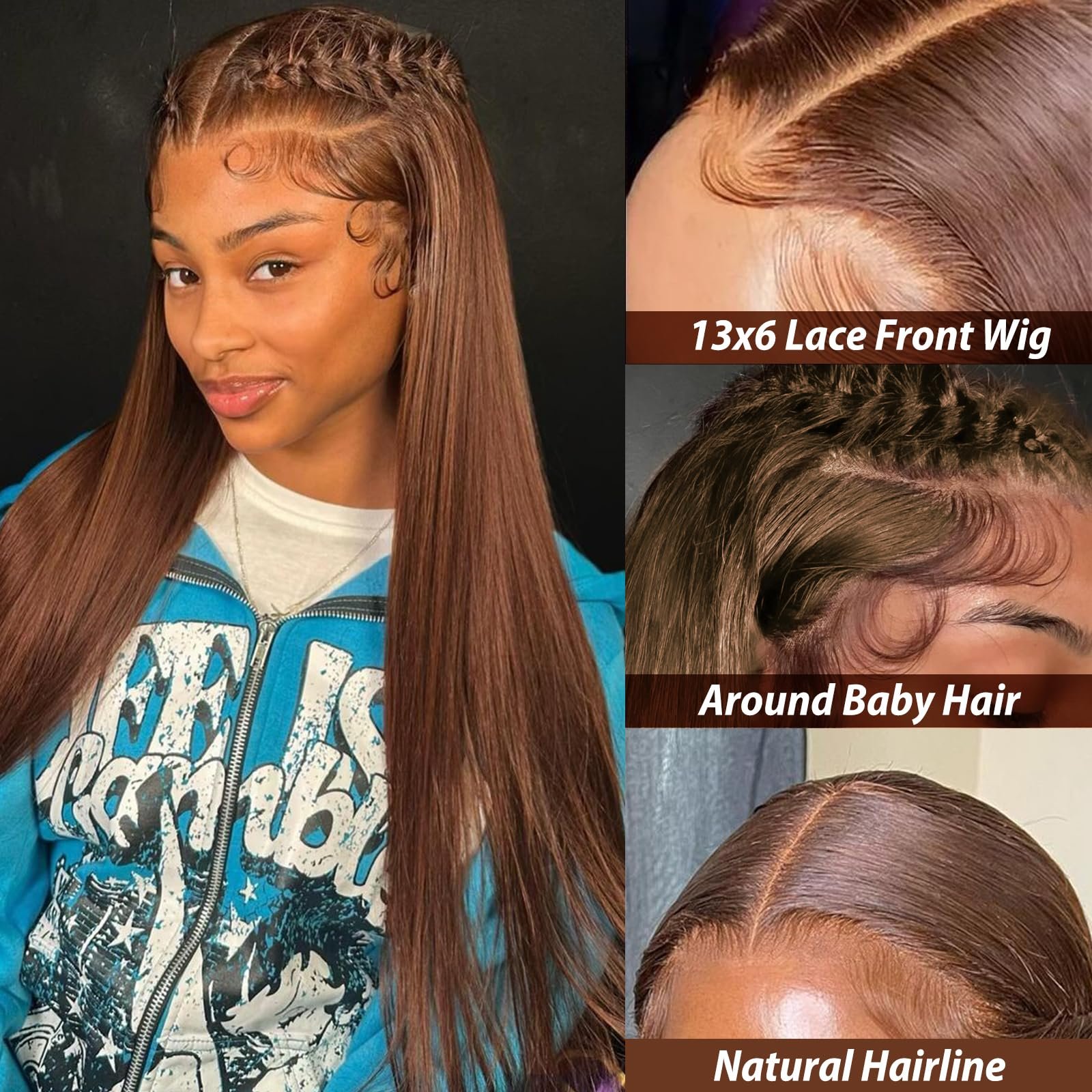 40 inch Frontal Glueless Full Hd Lace Wig,Cuticle Aligned Virgin Raw Indian Hair Wig,Unprocessed 100% Lace Human Hair Wigs