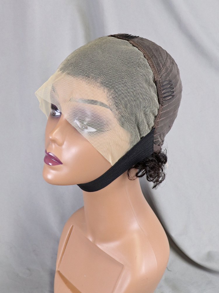 Wholesale Virgin Indian Hair Cuticle Aligned 13x4 Full Lace Front Curly Bob Shot Pixie Cut 100% Human Hair Wigs for Black Women