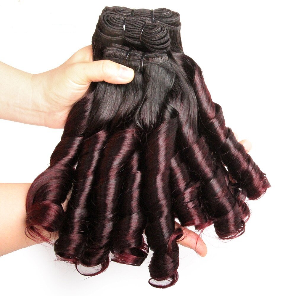 Vietnamese human hair double drawn SPRING curly fumi curly bundles genius weft for black women