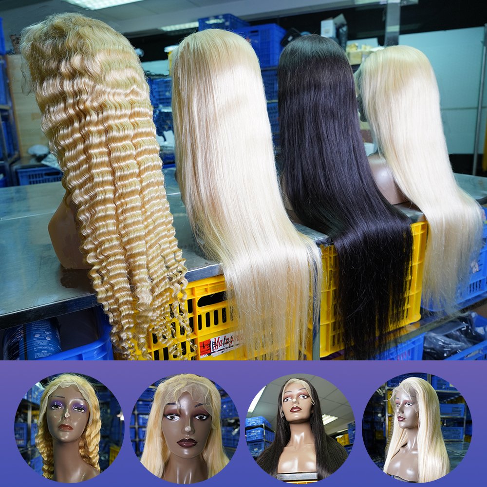 130% 150% 180% Density HD Full Lace Human Hair Wigs For Black Women, Wholesale Brazilian Virgin Hair Transparent Lace Front Wig