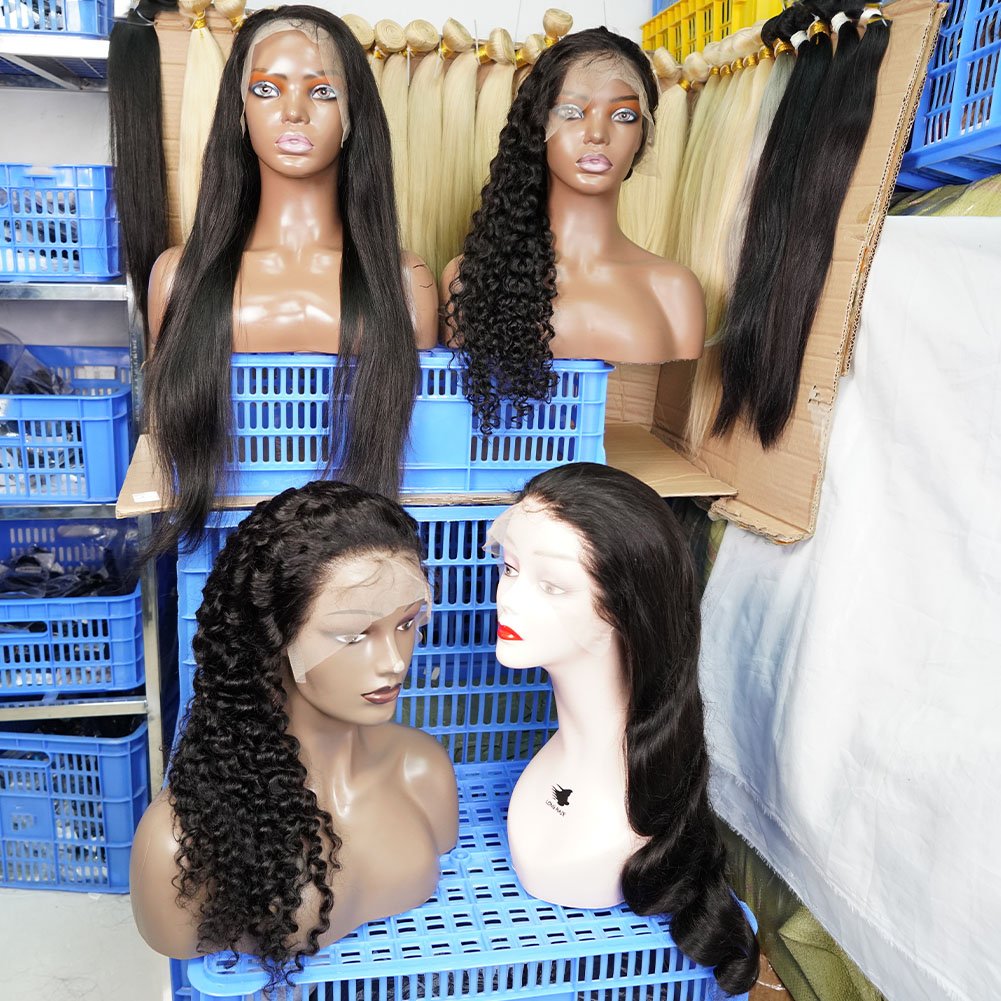 Wxjlonghair 13X4 13X1 T Part 4X4 Lace Frontal Wigs Kinky Curly Deep Wave Water Wave Straight Bob Human Hair Wigs For Black Women