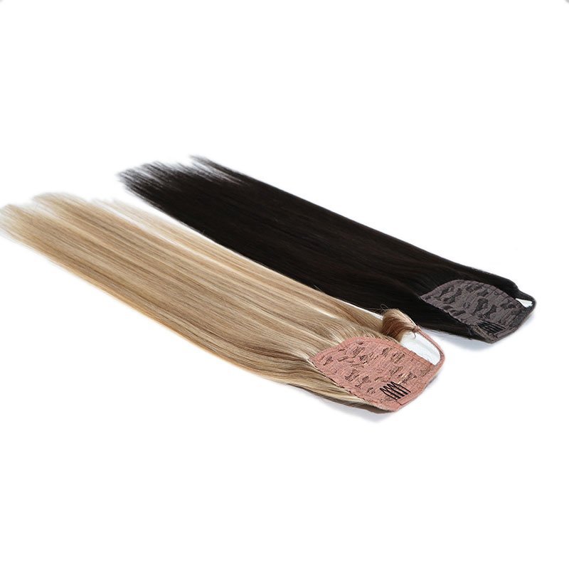 Wholesale Top Quality 100% Human Hair Ponytail Hair Extensions Double Drawn Natural Claw Clip Ponytail Hair