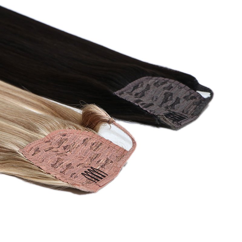 Wholesale Top Quality 100% Human Hair Ponytail Hair Extensions Double Drawn Natural Claw Clip Ponytail Hair