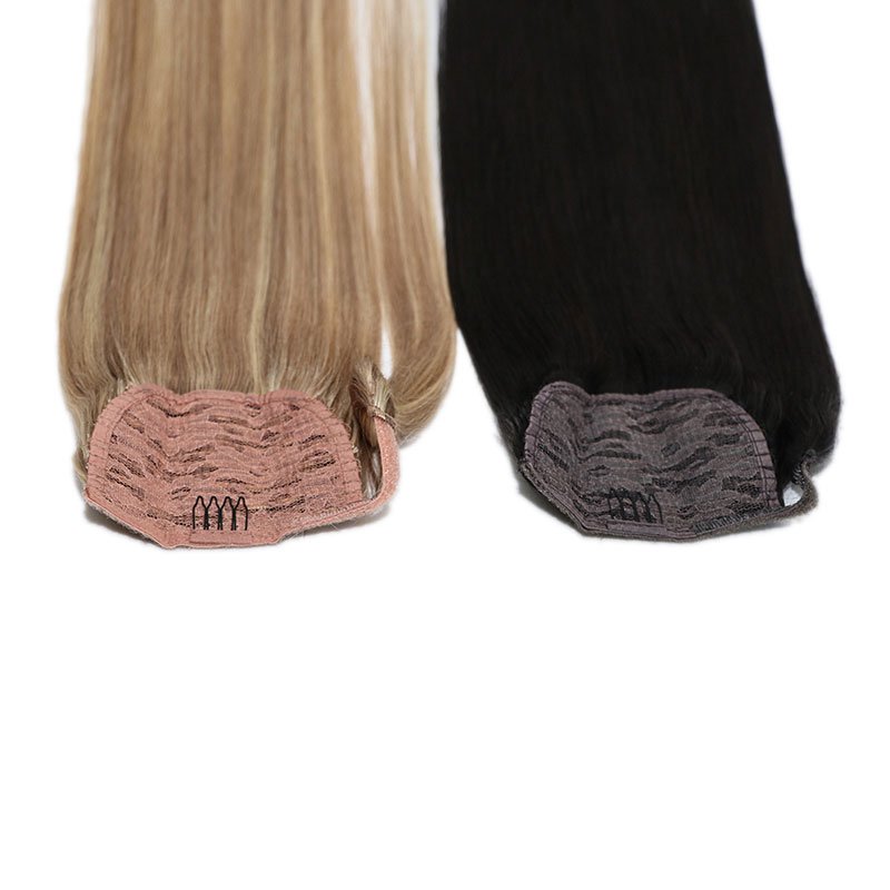 Wholesale Top Quality 100% Human Hair Ponytail Hair Extensions Double Drawn Natural Claw Clip Ponytail Hair