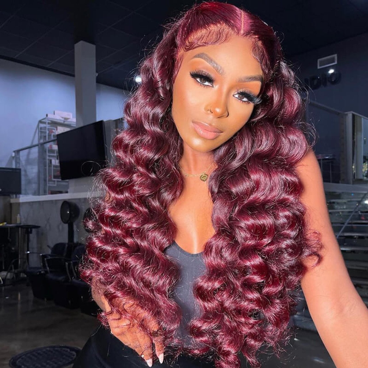 Raw Human Hair Wigs Unprocessed Cuticle Aligned Loose Deep Hd Lace Wigs Burgundy 99J Full Wig Human Hair Brazilian Hair