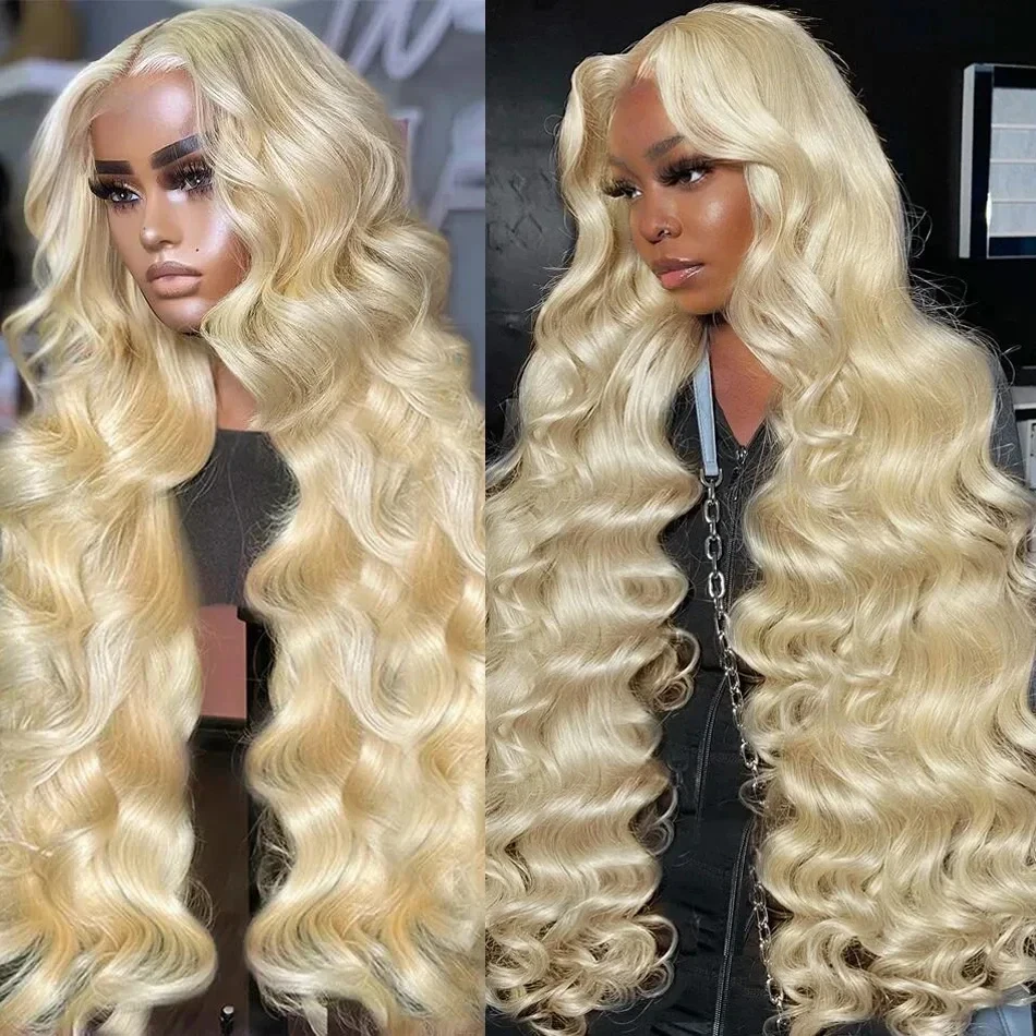 613 Hd Transparent lace frontal Glueless human hair wigs13x6 Blonde Curly 100% 13X4 Deep Wave 40 inch Brazilian choice for women