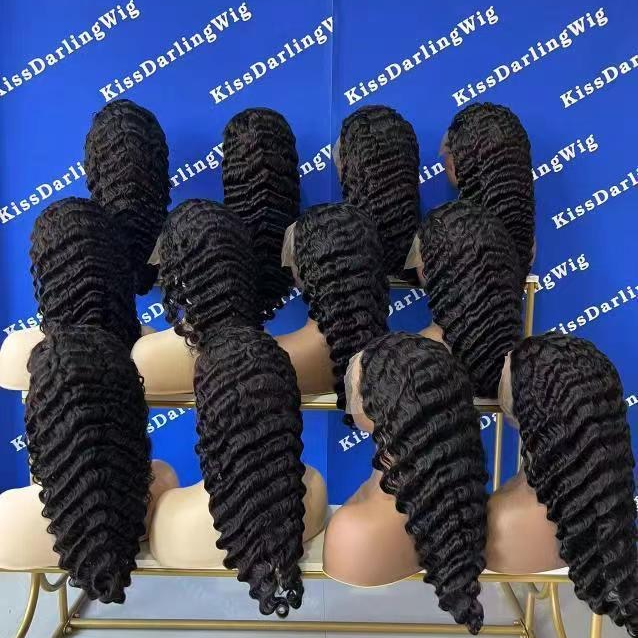 Wholesale13*4 Indian Virgin Cuticle Aligned Unprocessed Raw Remy human hair Lace Frontal Wig