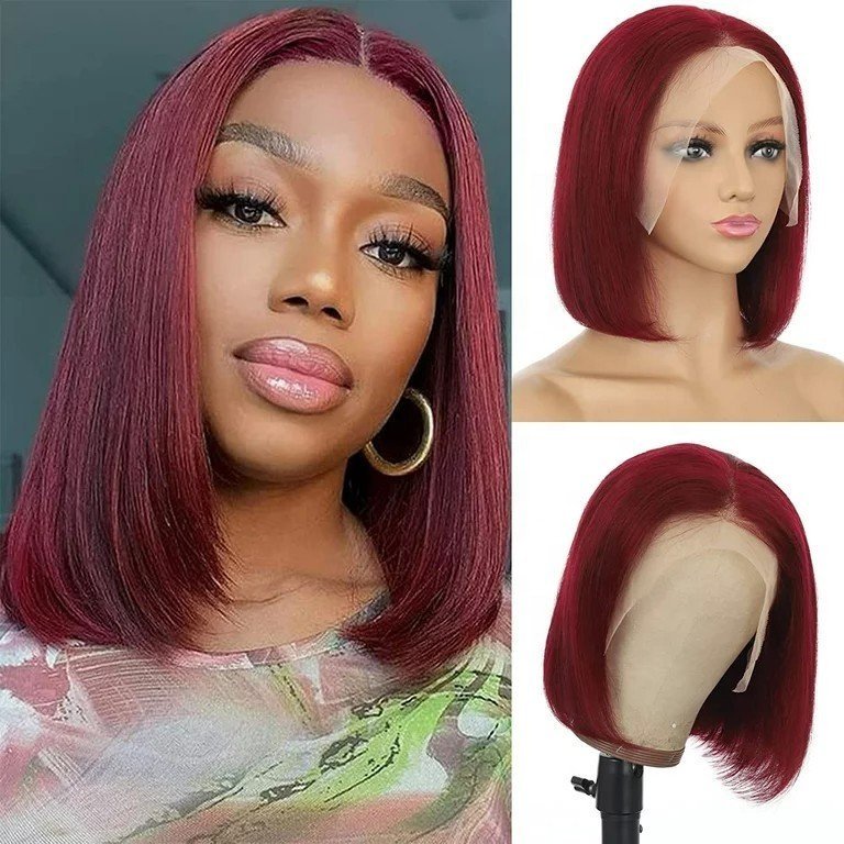 High-end Burgundy Color Human Hair Wigs For Black Women From %100 Vietnamese Raw Hair For Wholesale Price