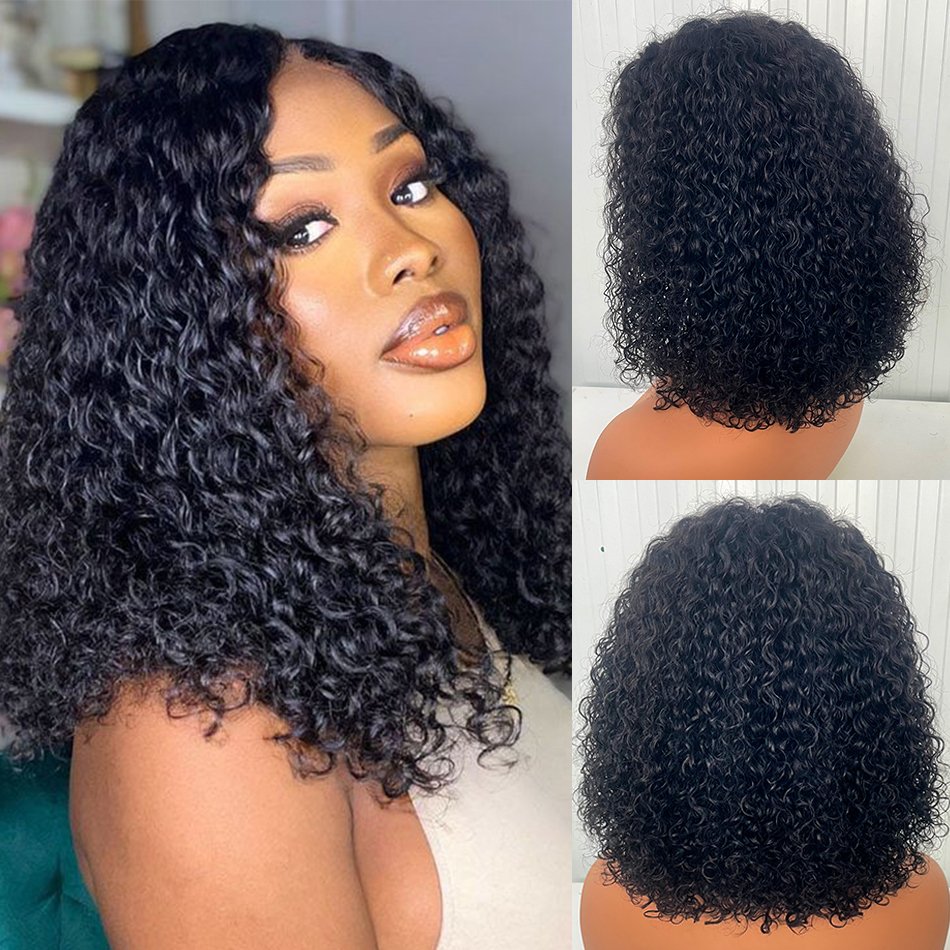 Cheap Kinky Curly Short Bob Wigs Human Hair Lace Front Brazilian Hd Lace Frontal Wigs Pixie Cut Human Hair Wigs For Black Women