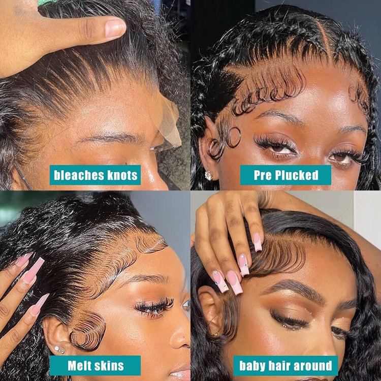 Glueless Bob Front Wigs,hd transparent lace front wig,indian human hair kinky curly lace frontal human hair wigs Short Bob Wig