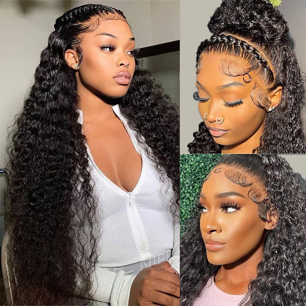 Wholesale Vietnamese Super Double Drawn Human Hair Wigs Hd Lace Frontal Wig 180 Density Waterwave Human Hair Wig