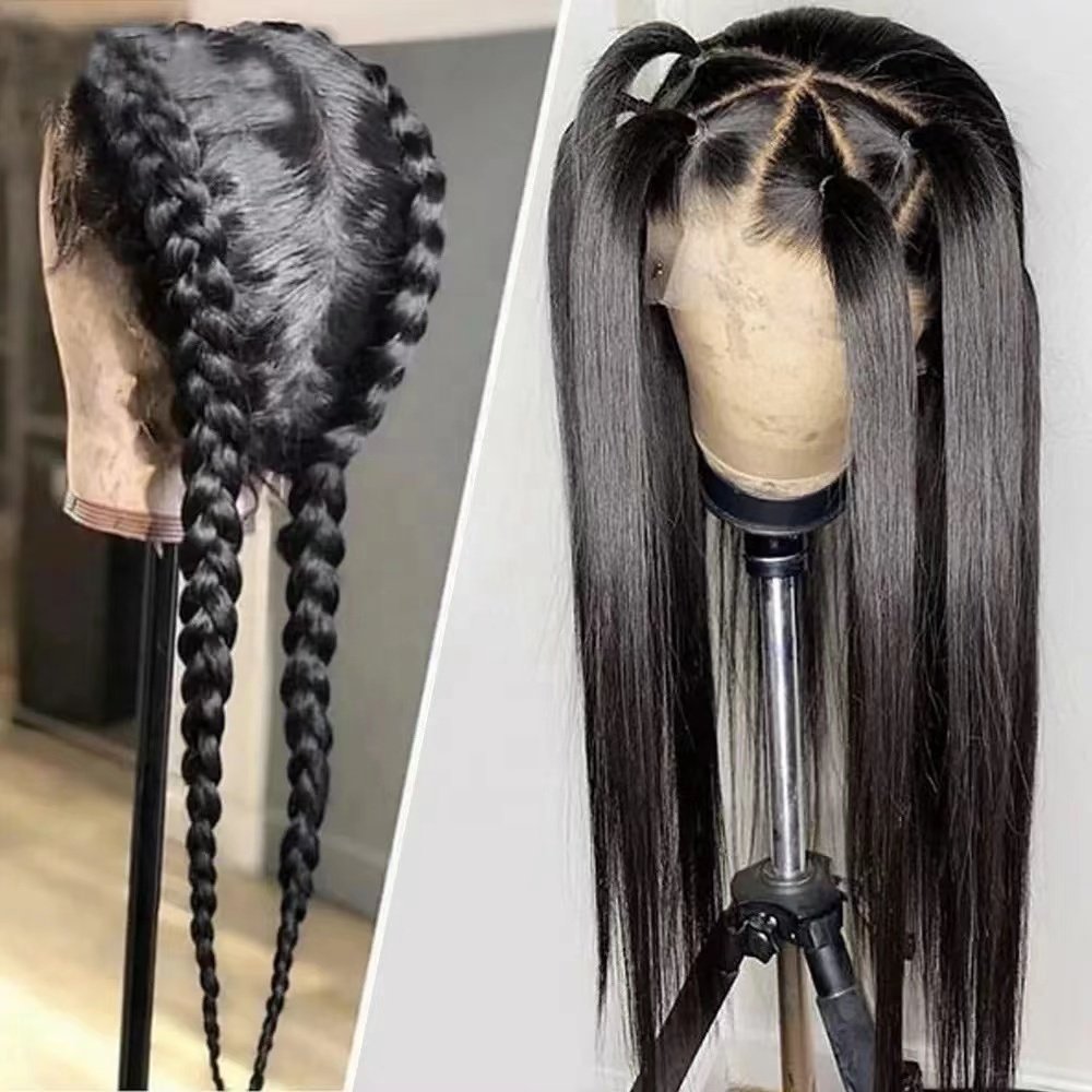 Swiss Lace Front Wigs Human Hair 360 Lace Frontal Wig Straight Brazilian Virgin Hair Glueless Full HD Lace Wig Transparent Long