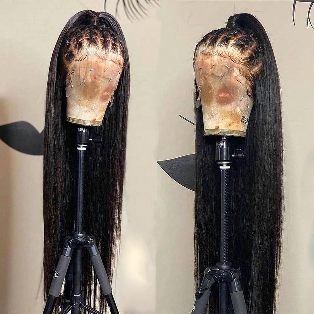 Swiss Lace Front Wigs Human Hair 360 Lace Frontal Wig Straight Brazilian Virgin Hair Glueless Full HD Lace Wig Transparent Long