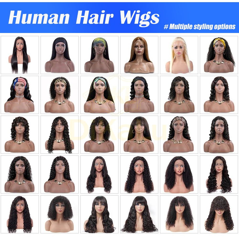 Cheap Human Hair Wigs with Bangs for Black Women, Straight Bob Wig with Bangs,Brazilian Full Machine Wigs Non Lace Wig For Women