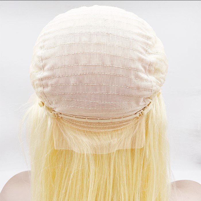 Silky straight 13X4 lace front wig 613 blonde hair brazilian 100% human hair wigs