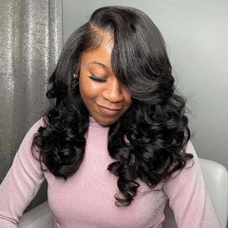Spring Bouncy Curly Lace Front Wig Loose Wavy Fumi Lace Frontal Vietnamese Human Hair Wigs for Women
