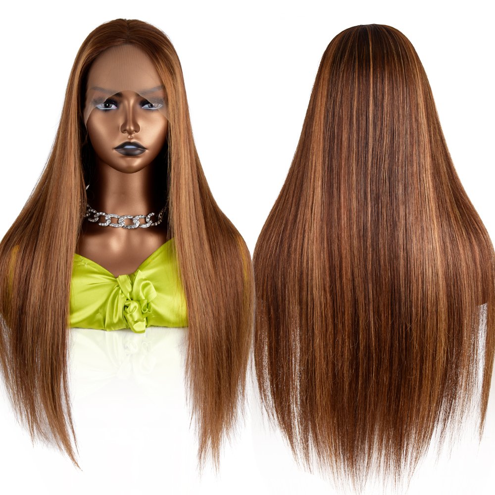33# Auburn Brown Red Color Curly Water Wave Raw Long Lacefront Human Hair Wigs Vendors Swiss HD 13x4 Lace Frontal Closure Wigs