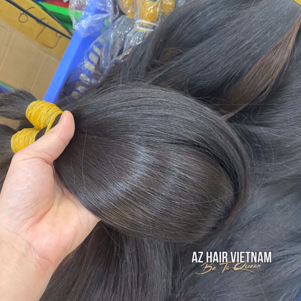 Ready To Ship Raw Vietnamese Hair Bulk Natural Straight Hair Extensions No Chemical Processed Cut From One Donor Human Hair
