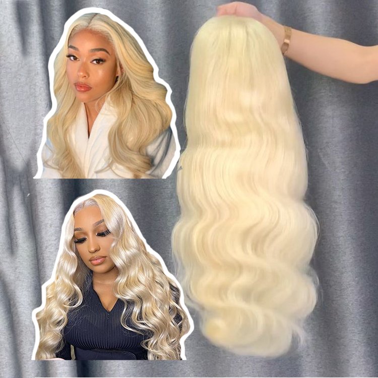 Wholesale lace wig human hair wigs very long 30 40 inch blonde 613 deep wave frontal lace wig human hair 13x6
