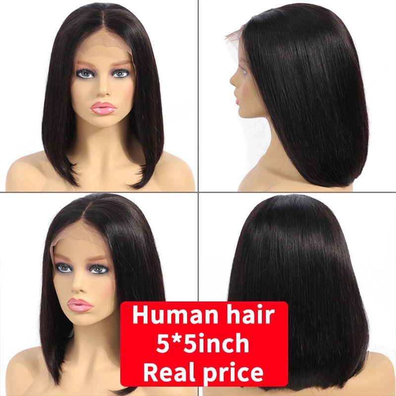 HUMAN HAIR Bob Glueless Wigs Human Hair Lace Front Wigs For Black Women Straight Hd Lace Frontal Wigs Human Hair