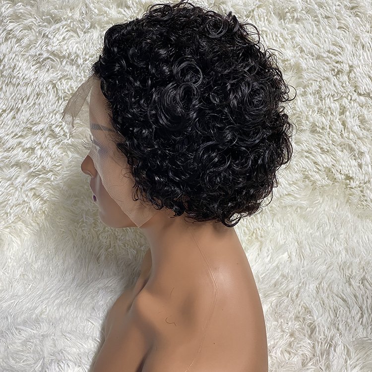 Hot Selling Human Hair Wig Transparent Front Lace Wig Short Human Hair Wig Products For Women