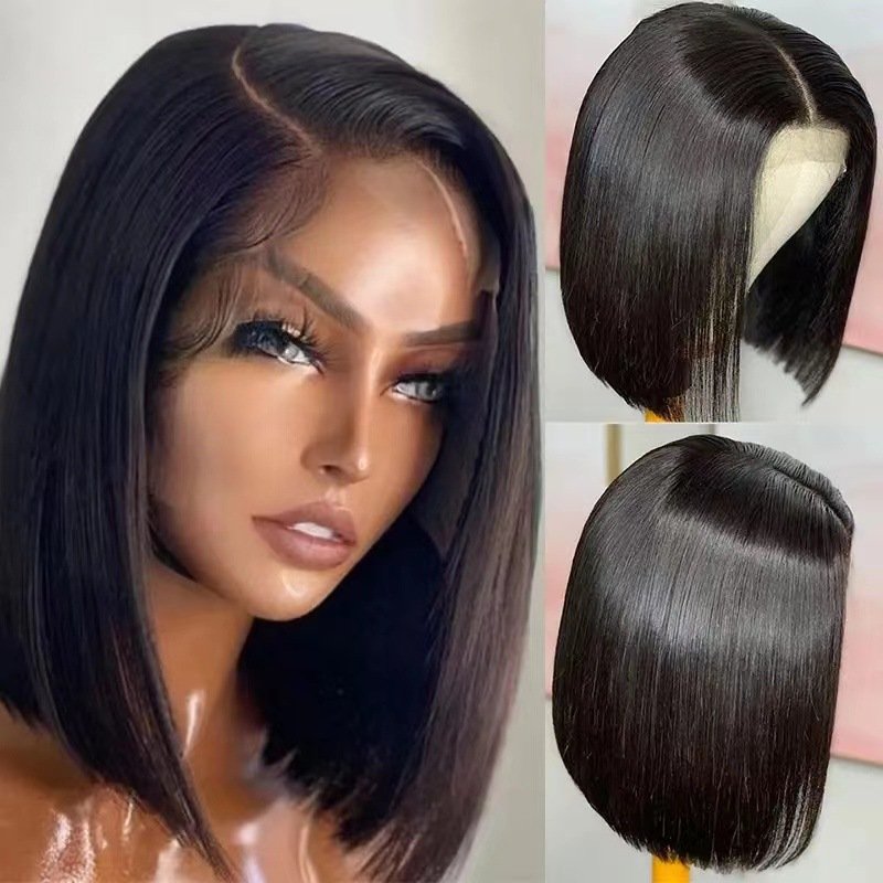 Hot Sale Factory Cheap Short Human Natural Hair Wigs Bob Lace Wig Vietnam Bone Bob Human Hair Wigs