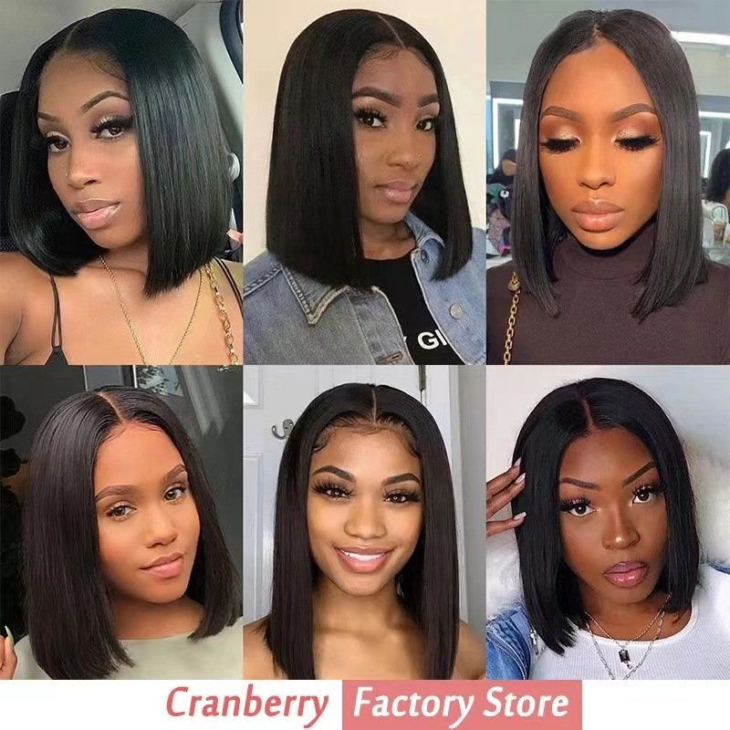Hot Sale Factory Cheap Short Human Natural Hair Wigs Bob Lace Wig Vietnam Bone Bob Human Hair Wigs