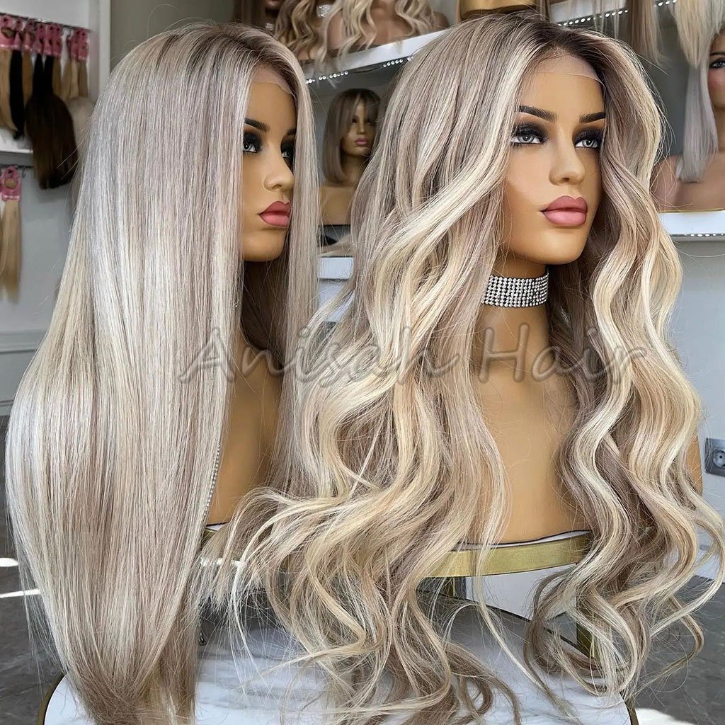 Human Hair Lace Front Wigs For Women Brazilian Blonde Straight Human Hair Wig 13X4 13X6 Transparent HD Lace Frontal Wig
