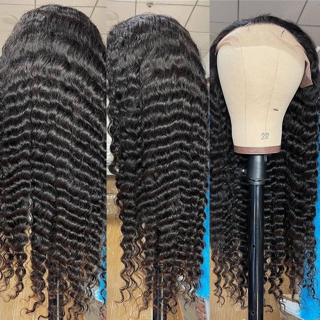 Wholesale 13x4 Hd Brazilian Human Hair Transparent Lace Front Wig Deep Wave 13x6 Hd Swiss Lace Frontal Wigs for Black Women
