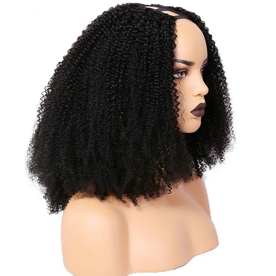 100% Human Hair V Part Human Hair Wig No Leave Out Afor Kinky Curly Wigs For Women Brazilian Human Hair Wig