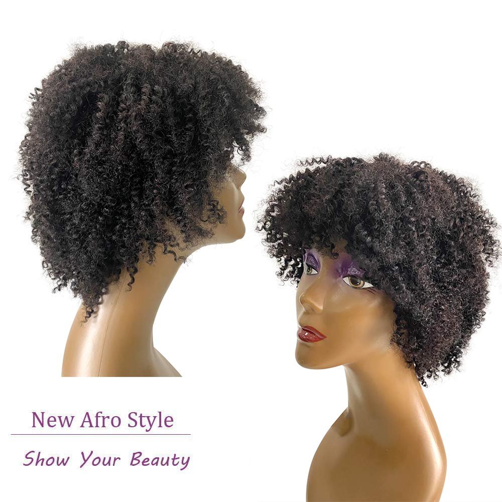 Afro Kinky Curly Bob Wig Short Curly Human Hair Wigs For Black Women Wet And Short Bob Wavy Wig Mongolian Kinky Curly