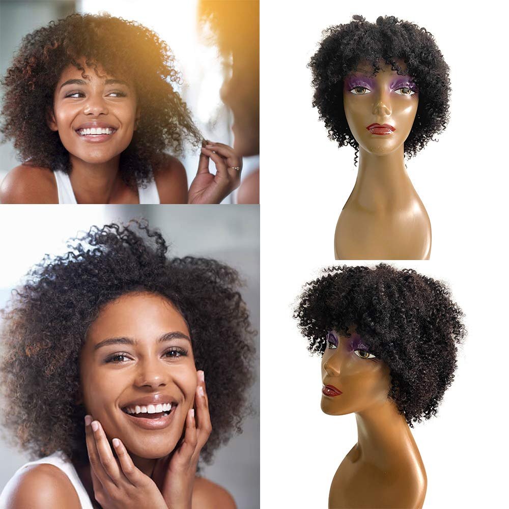 Afro Kinky Curly Bob Wig Short Curly Human Hair Wigs For Black Women Wet And Short Bob Wavy Wig Mongolian Kinky Curly