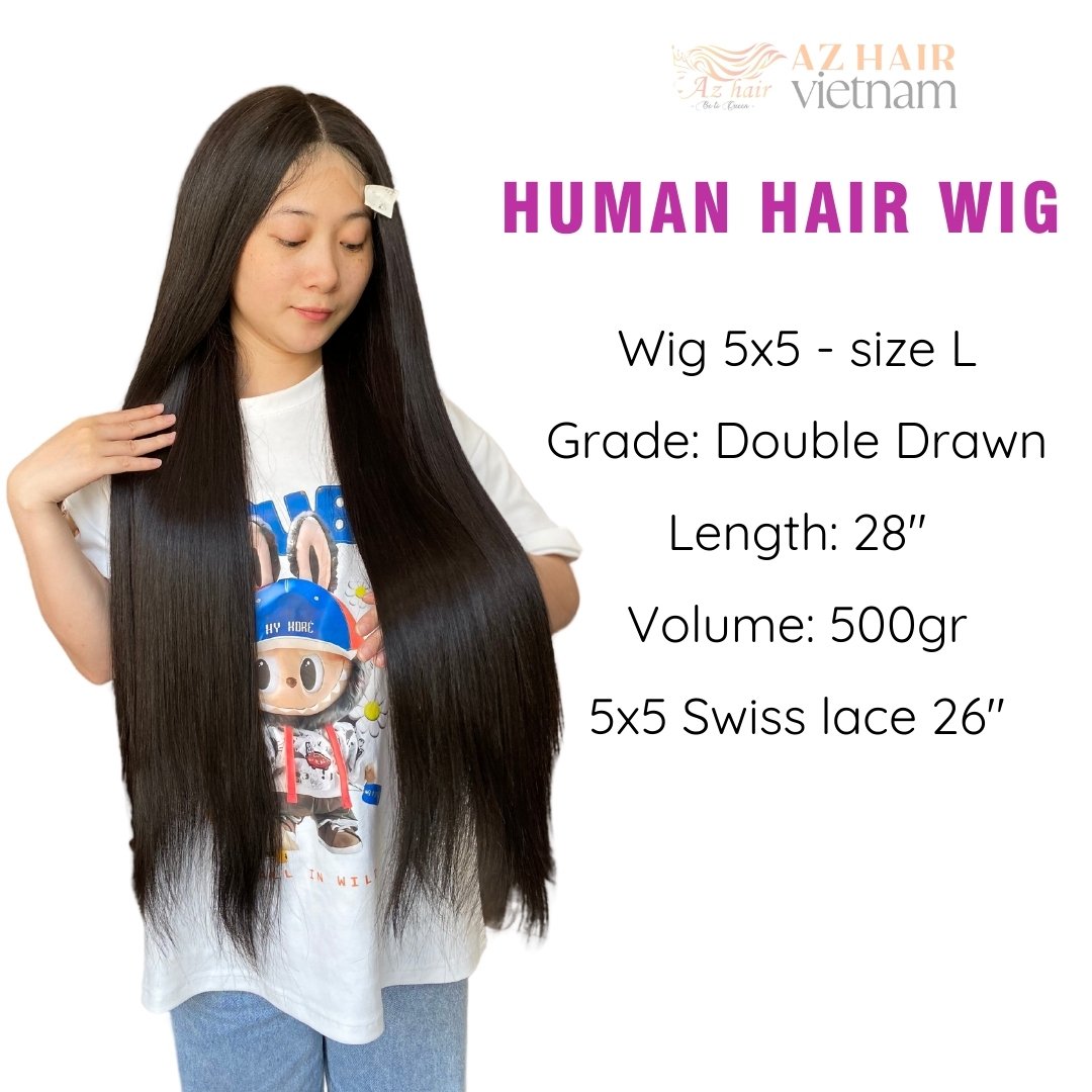 Top Wholesale Vietnamese Raw Hair Unprocessed Cuticle Aligned Virgin Natural Silky Bone Straight Human Hair Wig