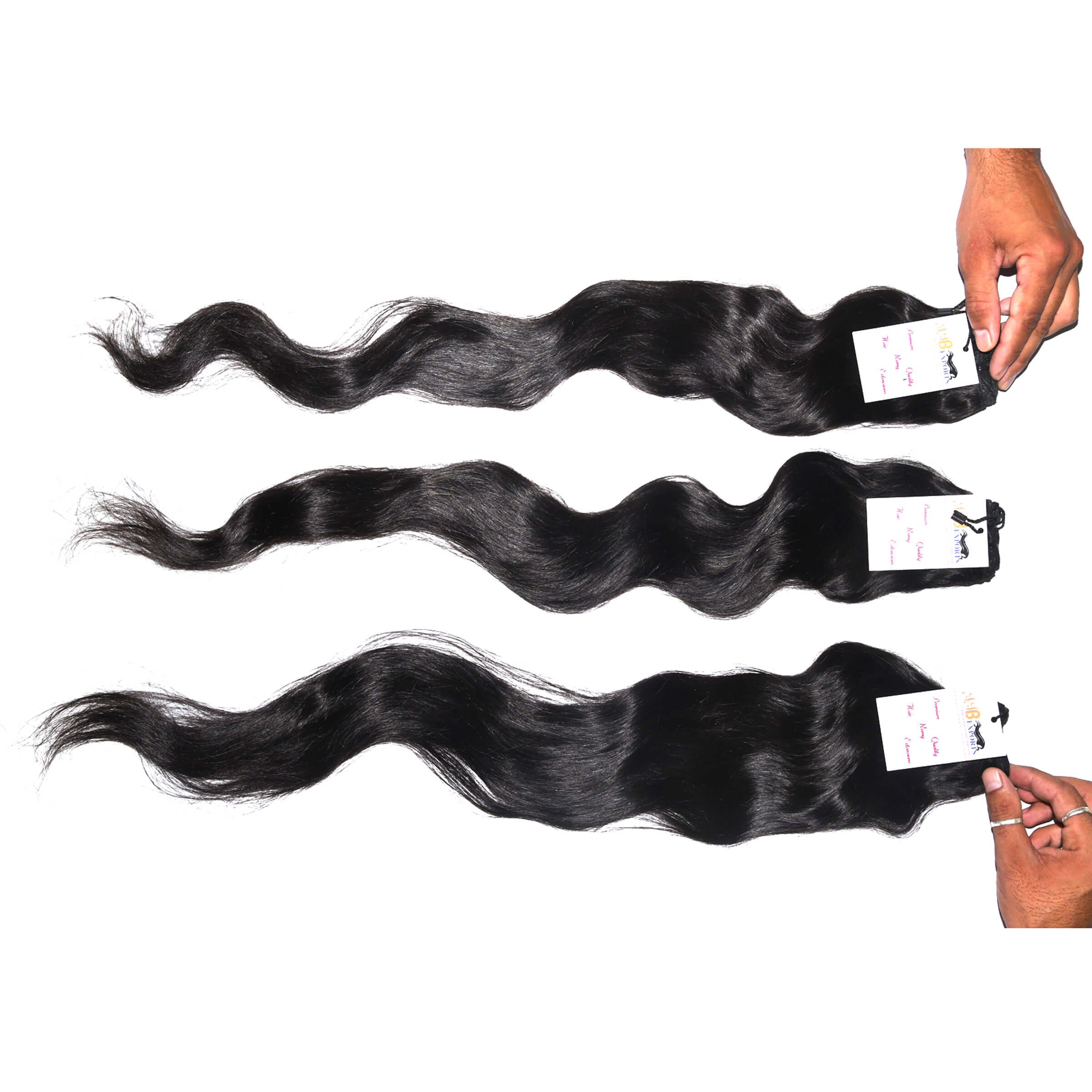 Raw Indian Hair Directly From India Virgin Natural Wavy Water Wave 100% Human Hair Weave Unprocessed Cuticle Aligned Hair Bundle