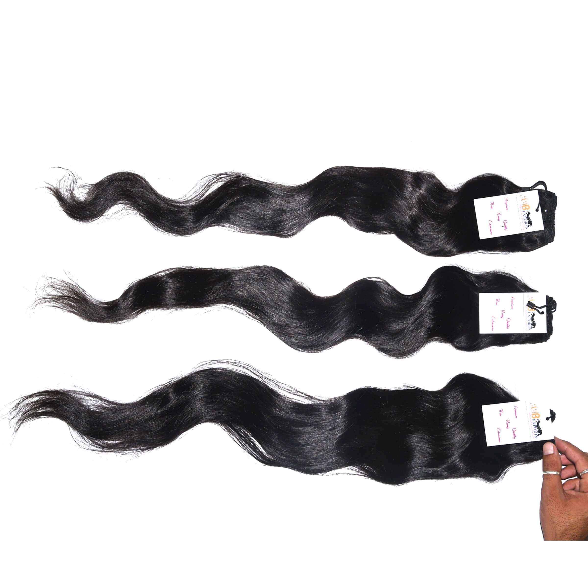 Raw Indian Hair Directly From India Virgin Natural Wavy Water Wave 100% Human Hair Weave Unprocessed Cuticle Aligned Hair Bundle