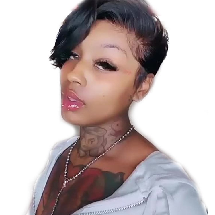 Short Straight Wigs Remy Human Hair Wigs Lace Front Wigs for Black Pixie Cut Brazilian Woman 1 Piece Transparent INDIAN Hair 9"