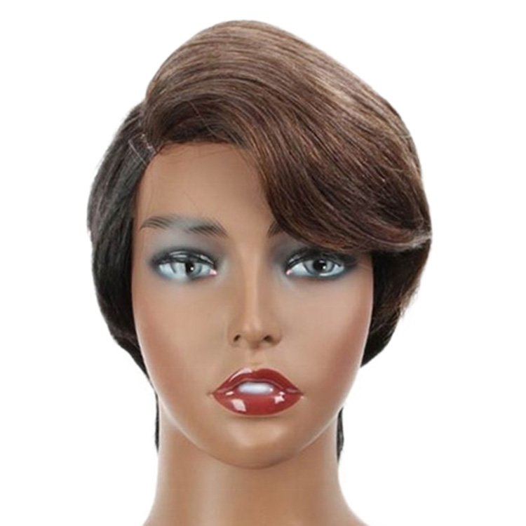 Short Straight Wigs Remy Human Hair Wigs Lace Front Wigs for Black Pixie Cut Brazilian Woman 1 Piece Transparent INDIAN Hair 9"