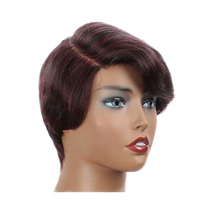 Short Straight Wigs Remy Human Hair Wigs Lace Front Wigs for Black Pixie Cut Brazilian Woman 1 Piece Transparent INDIAN Hair 9"