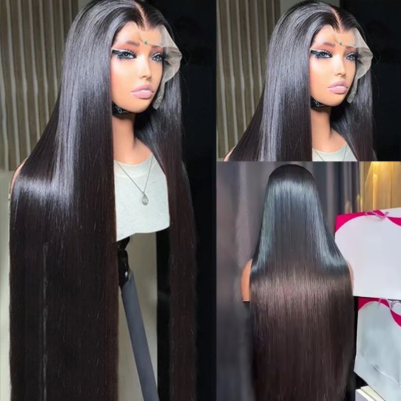 13X4 Human Hair Transparent Swiss Lace Frontal Wig, Wholesale Virgin Raw Vietnamese Human Hair Wig Glueless HD Lace Frontal Wigs