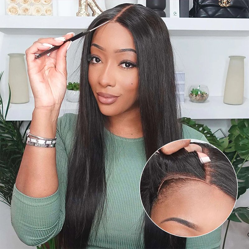 13X4 Human Hair Transparent Swiss Lace Frontal Wig, Wholesale Virgin Raw Vietnamese Human Hair Wig Glueless HD Lace Frontal Wigs