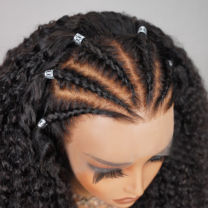 Halo Braided Kinky Curly Short Bob Wigs Raw Brazilian Short Human Hair Lace Front Wigs Hd Lace Frontal Wigs Human Hair Vendor