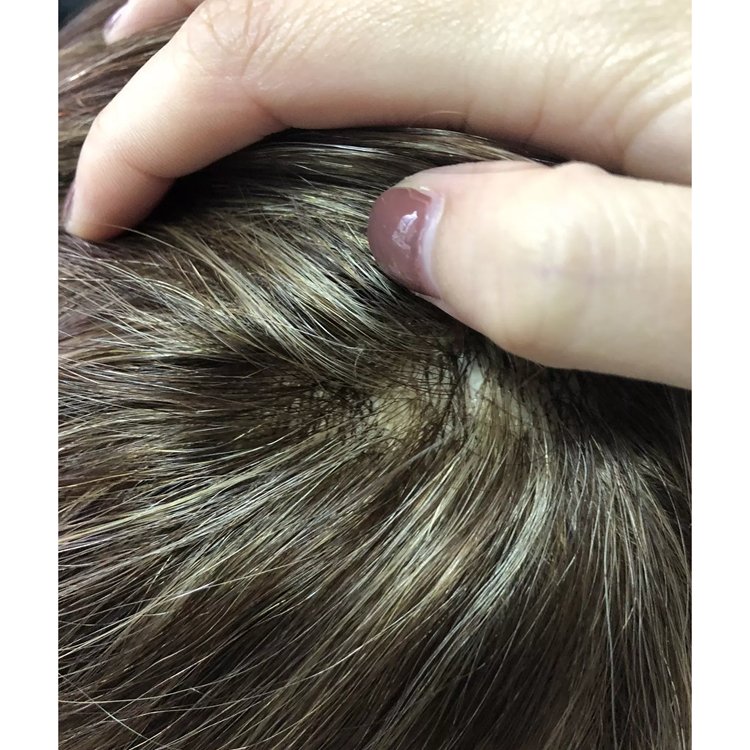 2023 fashion Light Hair thin skin PU V-loop injection 16 inches 100% Human Hair Women Wig 4P27 Skin Toupee