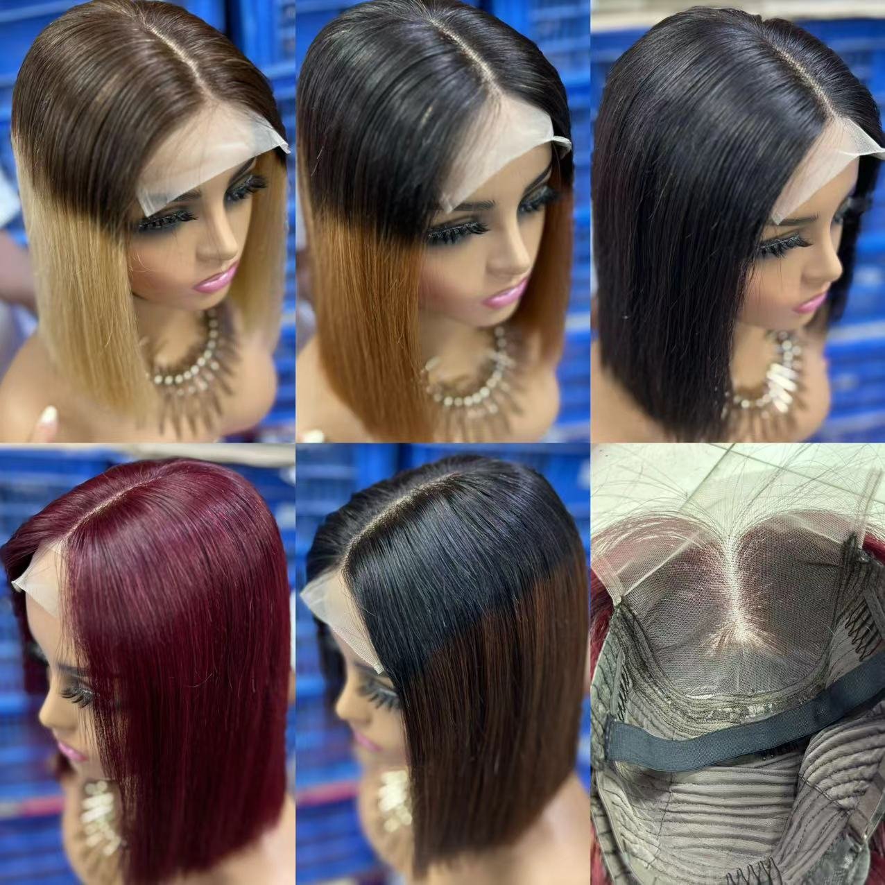 Letsfly Kim K 2x6 Lace Closure Bob Wigs Raw Virgin Hair Wholesale Customize Color Hair For Black Woman