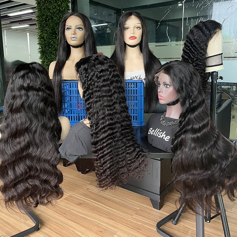 Bellishe Original Double Drawn Real Brazilian Lace Frontal Wigs Women Vietnam Hair Wigs Bone Straight Lace Human Hair Wig