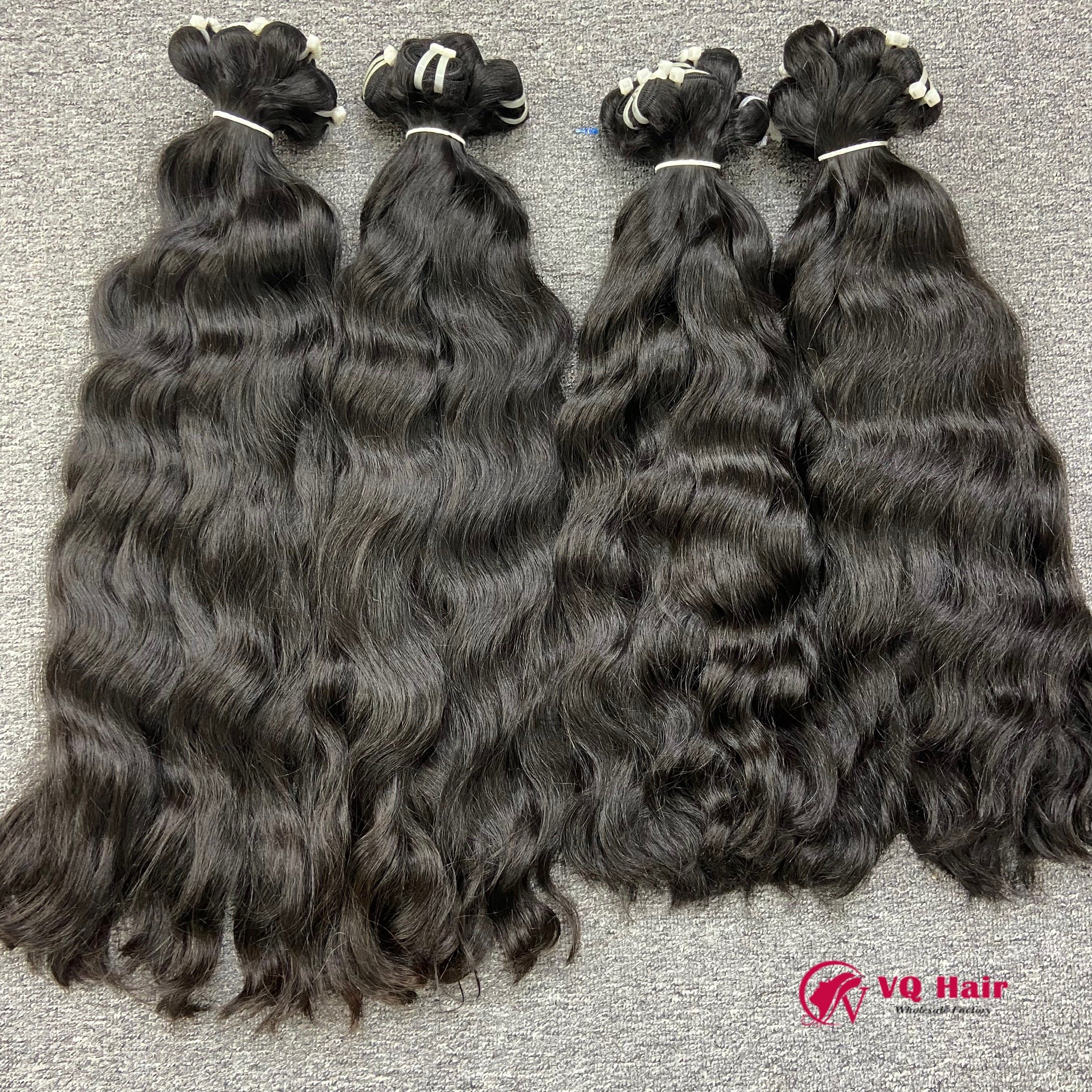 Top Wholesale Raw Natural Wavy Hair Cambodian and Vietnamese Virgin Natural Wave Hair Best Price Cuticle Aligned Human Hair