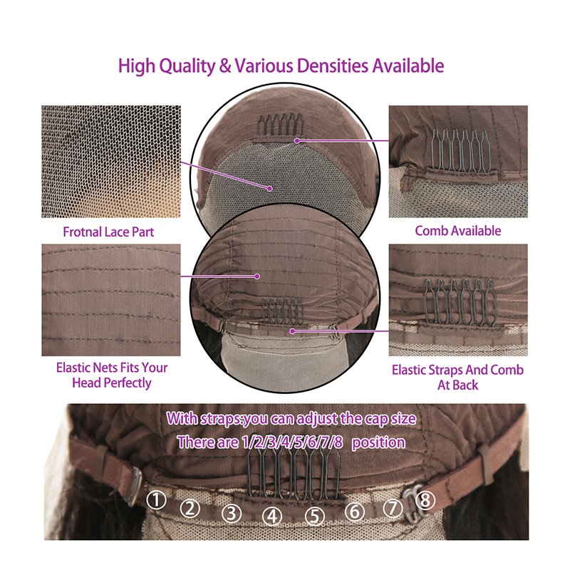 Factory Weaves And Pre Plucked 360 Brazilian Blend Closure 100%Virgin Cheap Wigs 613 Wig Highlight Lace Front Human Hair Wig