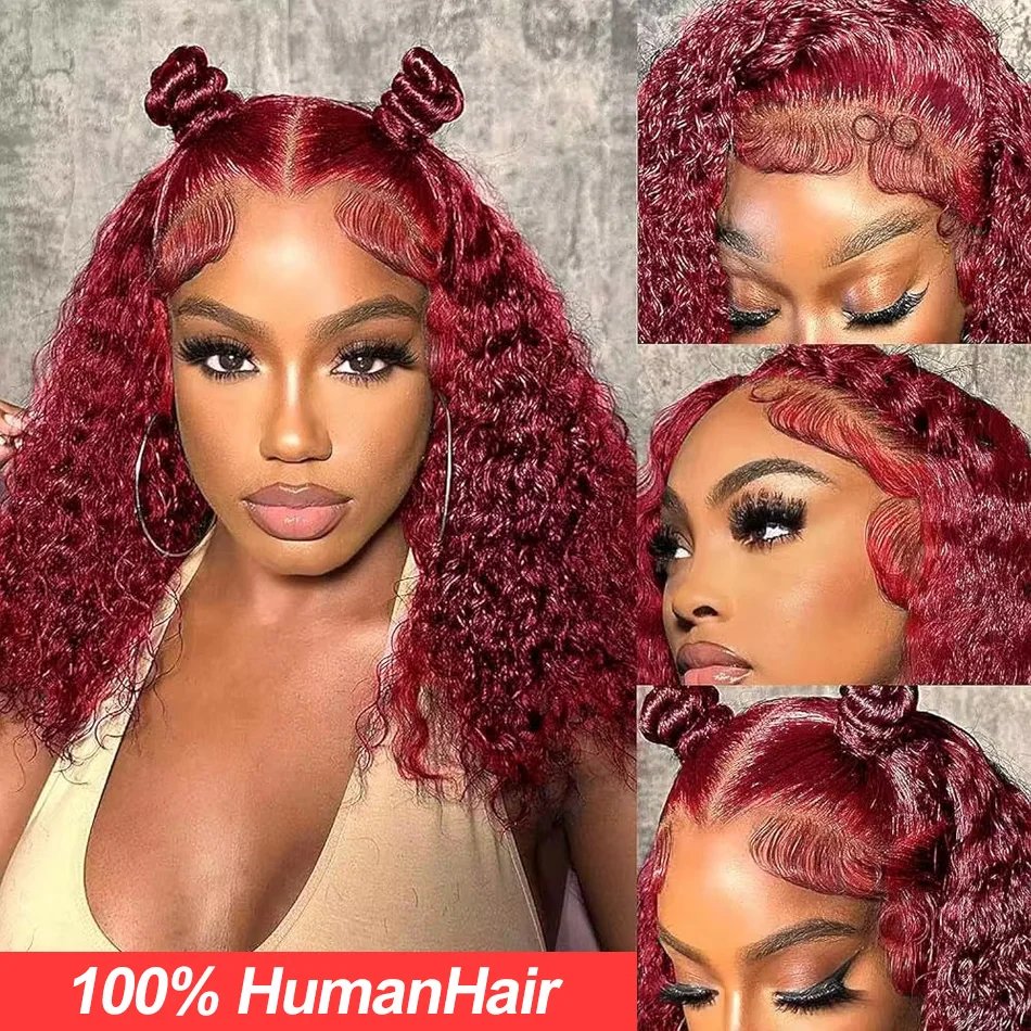360 13x4 13X6 HD Full Lace Frontal Burnese Curly Wig Hot Luxury Curly Gluess Human Hair Wig For Black Women Wig