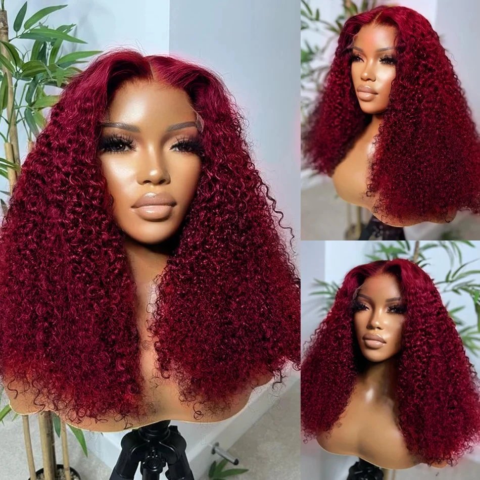 360 13x4 13X6 HD Full Lace Frontal Burnese Curly Wig Hot Luxury Curly Gluess Human Hair Wig For Black Women Wig