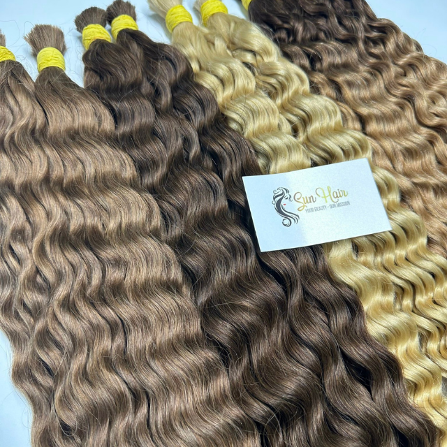 Wholesale Hot Fashionable Deep Curly Cuticle Aligned Bulk Hair 100% Human Hair Extensions
