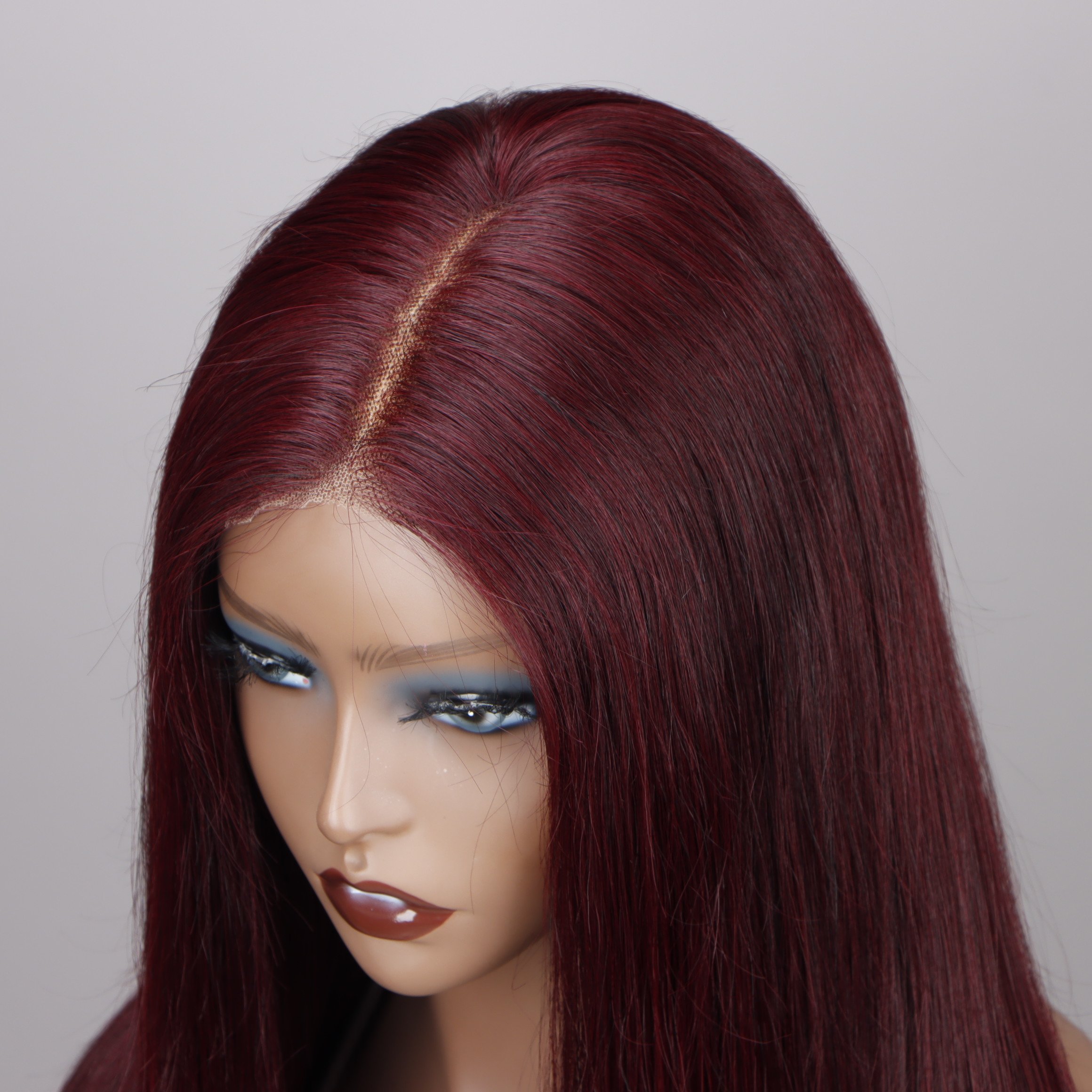 Red 99J Burgundy Lace Front Wig 13 X4 Straight Human Hair Wigs Human Hair Colored Transparent Hd Frontal Wig